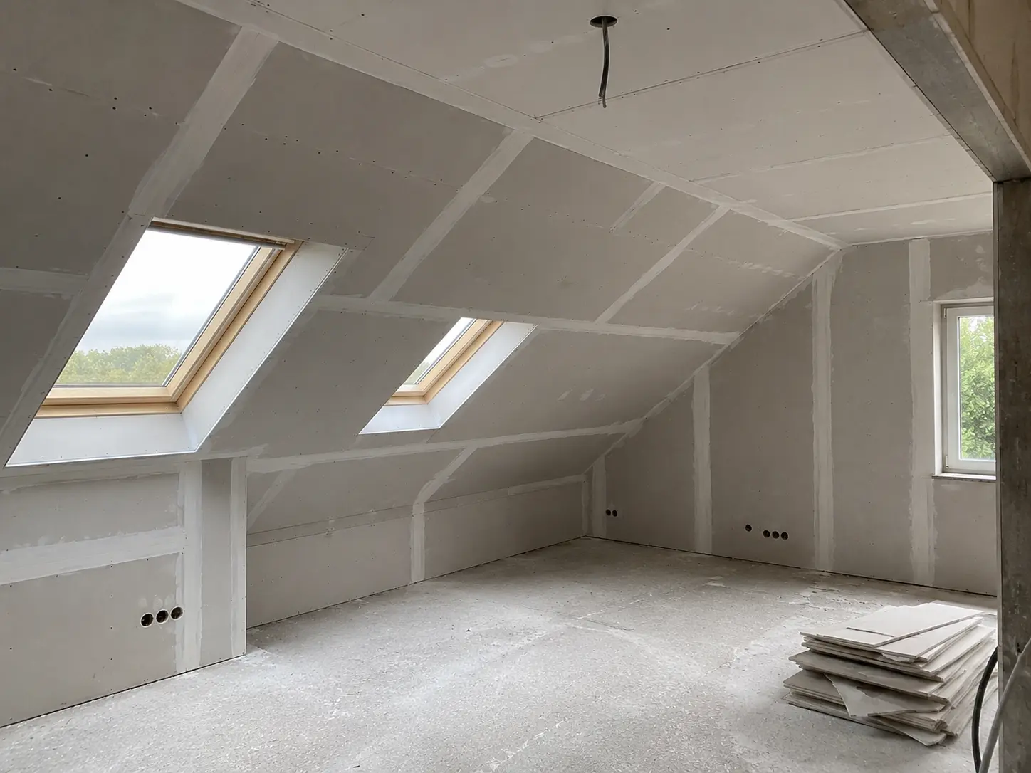 Trockenbauausbau im Dachgeschoss eines Wohnhauses in Schwäbisch Hall